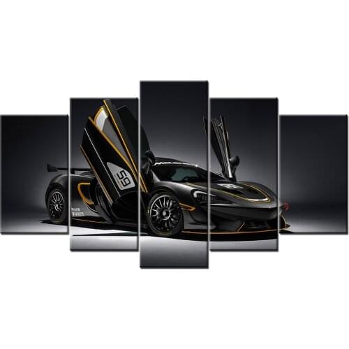 5 Pieces Canvas Wall Art Mclaren 570s Supercar Paintings HD Printed Posters Modular Pictures For Living Room Decor