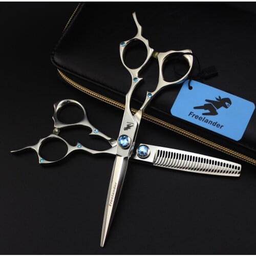 6inch sliver Straight Thinning Import 440C Pet Scissors Dog Cat Grooming Shears Hair Cut Scissors Sharp Edge Tools