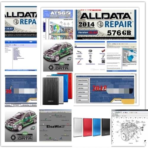 Alldata 2021 Hot sale All Data 10.53v Software Mit../Chell Data ATSG Vivid Workshop Atris Elsawin 24 in 1tb hdd usb 3.0