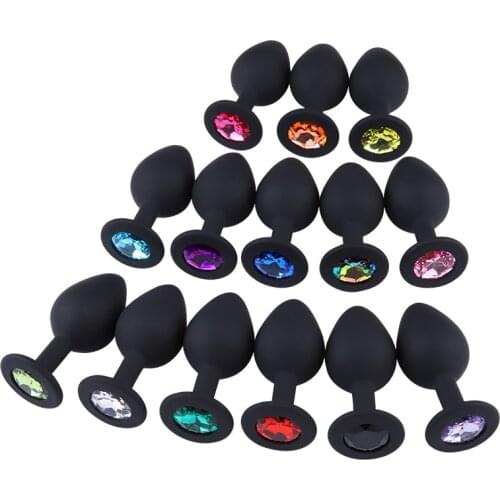 Butt Plug Safe Silicone Butt Plug With Crystal Jewelry Anal Plug Vaginal Plug Sex Toys For Women/Men/Gay Adult Game Anal Dilator