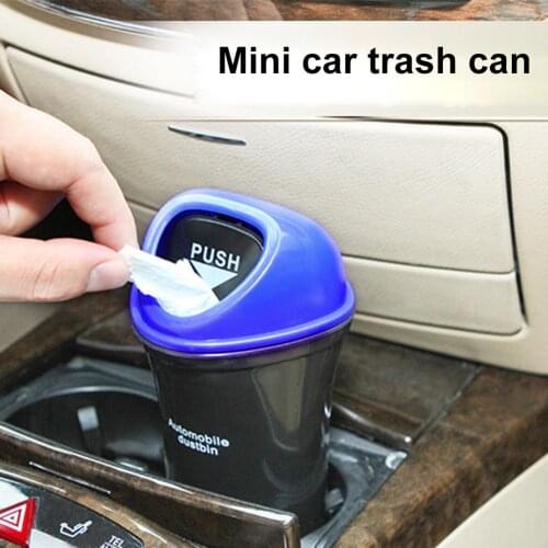 Car - Mounted Mini Trash Can Peel Bucket Multi - Function Compartment Car Accessories Organizer Trash Can Car Trash Can