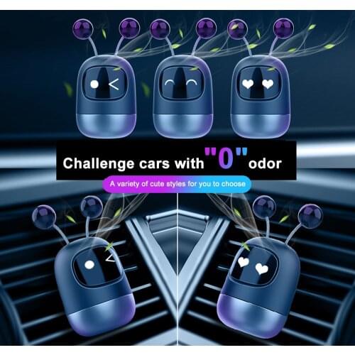 Car Perfume Air Freshener Cute Robot Car Diffuser Solid Aromatherapy Purifier Vent Freshener for Auto Interior Decor Accessorie