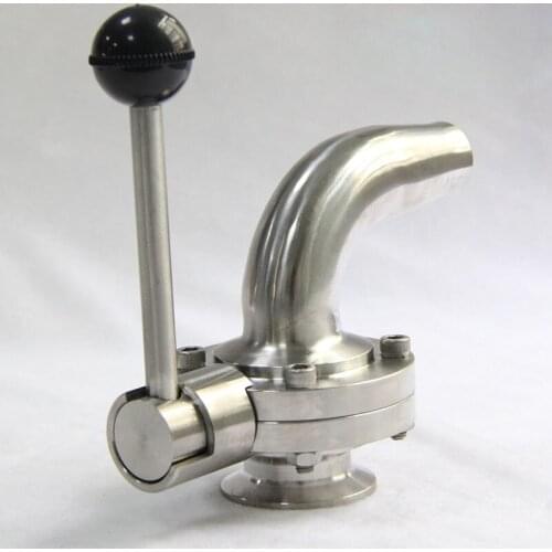 Free Shipping 2"(51mm) OD64 Tri-clamp Butterfly Valve Sanitary Stainless Steel SS304