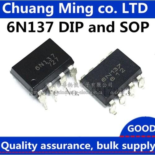 10PCS 6N137 DIP8 6N137 DIP DIP-8 new SOP SOP-8 and original IC