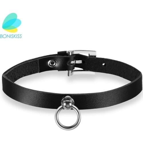 Boniskiss 2020 Classic Men Lady Torques Women Punk Choker Collar Necklace Pendant Leather Necklaces Statement Jewelry
