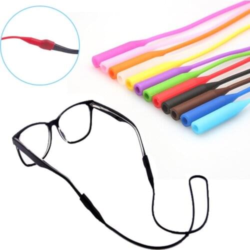 56cm Silicone Glasses Chain Strap Cable Holder Neck Lanyard for Reading Glasses Keeper JL
