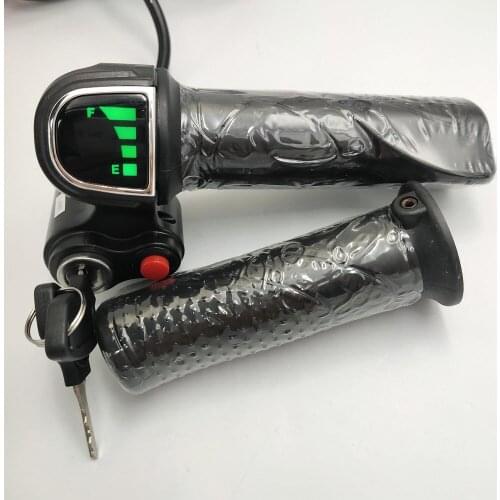 Battery level indicator 48v60v+lock/key+switch+throttle for electric bike scooter tricycle MTB battery power display