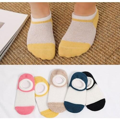 Summer new mesh socks wholesale cotton socks children absorb sweat permeability thin baby ship sock ankle