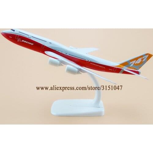 Alloy Metal Prototype Air B747-8 Boeing 747 747-8 Airlines Airplane Model Plane Model Stand Aircraft Kids Gifts 20cm