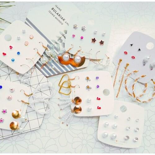 Fashion Gold Metal Heart Drop Earrings for Women Wholesale Geometric Crystal Pearl Stud Earrings Female Statement Trend Jewelry