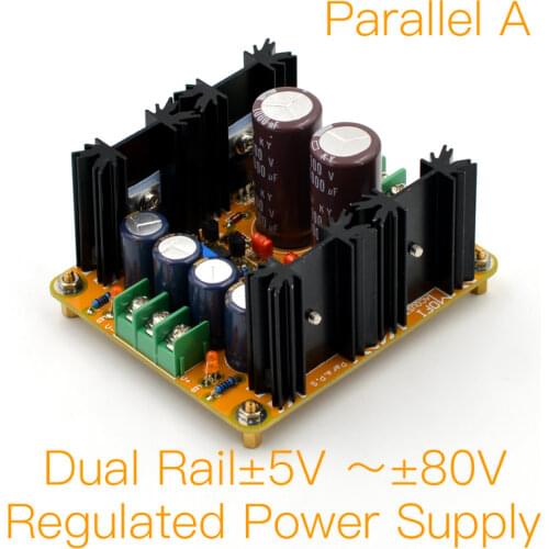 MOFI- Fully Discrete Parallel A Regulated Power Supply (Dual Rail±5V ~±80V) DIY KIT
