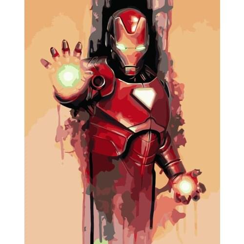 Painting By Numbers DIY Dropshipping 40x50 50x65 Animated Robot Character Figure Canvas Wedding Decoration Art picture Gift