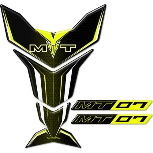 For Yamaha MT07 MT 07 Stickers Tank Pad Motorcycle Knee Protector Fairing Emblem Badge Logo Protection 2017 2018 2019 2020
