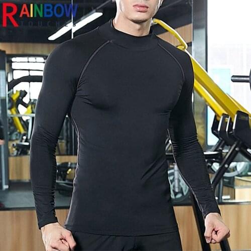 Rainbowtouches Fitness Clothes Men T-Shirt Sports Fast Drying Basketball Running Fitness Clothes Elastic Superior Quality