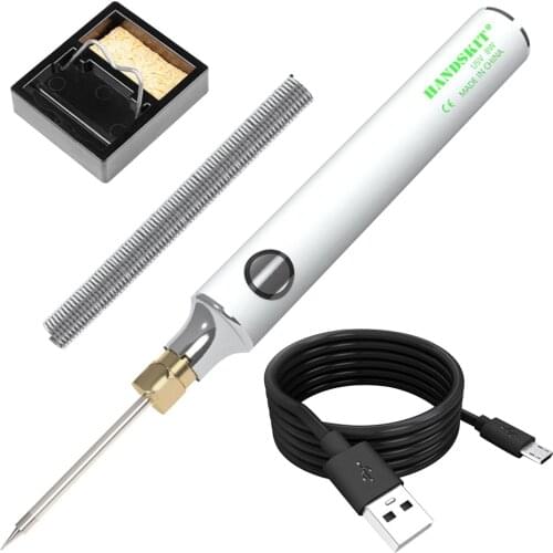 USB Rechargeable Electric Solder Iron Adjustable Temperature Rework Station 8W 5V Welding Tools Mini Tin Soldering Iron Kit