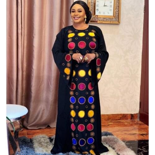 African Maxi Dress Women Dashiki NEW Fashion Loose Design Hot Drilling Big Pendulum Robes Africaine Femme Long Dress Free Size