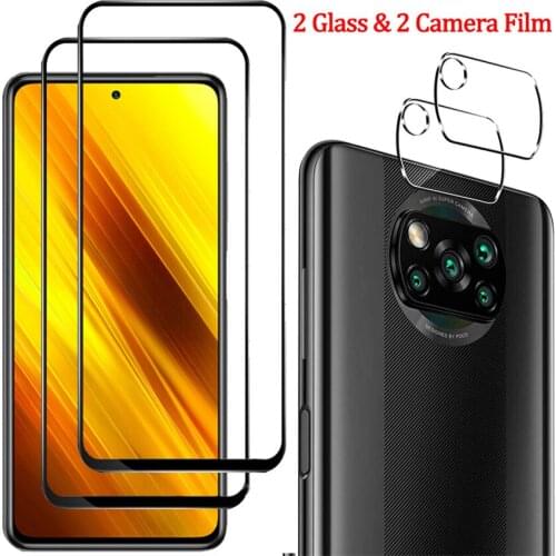 Poco x3 nfc armor glass for poco-x3 xiaomi poco f3 tempered glass pocophone f2 pro screen protector poco x3 pro mi poco x3 glass