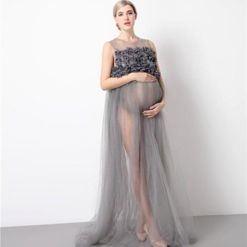 Maternity Photography Props Pregnancy Wear Party Evening Dresses Clothes Maternity Clothing For Photo Shoots Pregnant Dresses