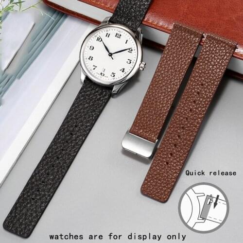 Ultrathin Lichee Pattern Strap 18 19 20 21 22 Genuine Leather Bracelet For Tissot Citizen DW Men Women Watch Chain