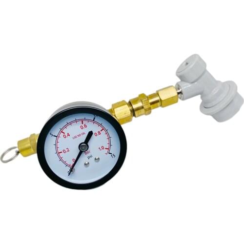 Co2 charger Pressure Relief Valve with Gauge, 0~15 psi Pressure valve With Threaded Gas Ball Lock For Beer brew Keg CO2 Charger