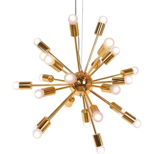 Modern gold Iron Art spider pendant light living room Country E27 for ding room bar cafe office bedroom kitchen hanging light