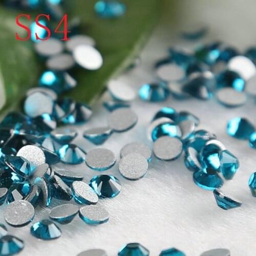 SS4 Nail Art decorations stones non hot fix rhinestones 3D Nail Art peacoke blue Women Glitters Diy Rhinestones
