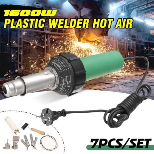 AC 220V 1600W 50/60Hz Electronic Hot Air G uns Plastic Welding Torch Welder Heat Hot Tools Kit+6PCS Nozzle Welding Accessories