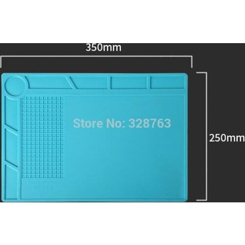 35x25cm Heat Insulation Silicone Pad Electrical BGA Soldering Repair Station Maintenance Platform with Screw Location Mat