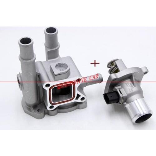 QDAEROHIVE original Engine Coolant Thermostat and Aluminum housing Cover For Chevrolet Cruze Sonic Aveo Pontiac Astra Hideo