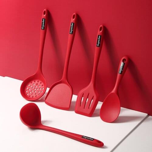 High Temperature Resistant Silicone Spatula Household Kitchen Supplies Non-Stick Cookware Special Kitchenware Soup Spoon