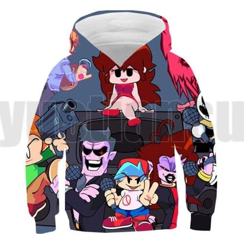 Friday Night Funkin Unisex Hoodie Boys Girls 3D Print Long Sleeve Sweatshirts Anime Fashion Streetwear Clothes Kids Oversize Top