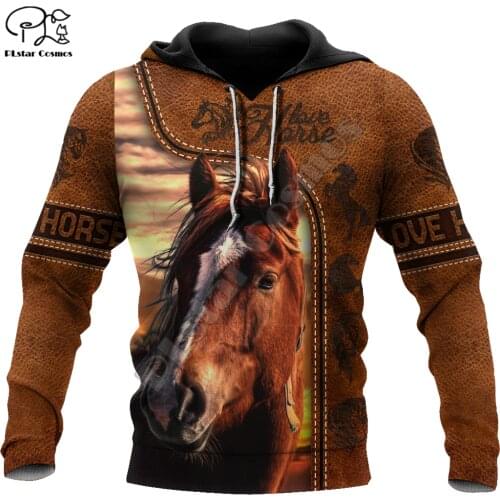 PLstar Cosmos Animal Horse Tattoo Streetwear Long Sleeves Tracksuit NewFashion 3Dprint Autumn Casual Pullover Zipper/Hoodies A20