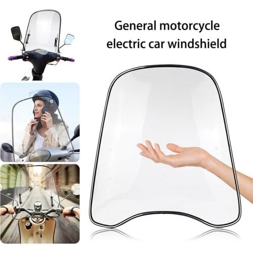 Motorcycle Windshield Extension Spoiler Universal PC Widened Edging Wind Deflector Rain Shield Moto Modification Accessories