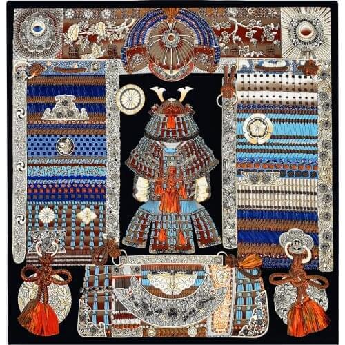 53cm Brand Scarves 100% Twill Small Square Silk Scarf Women Shawl Luxury Design Armor Hijab Scarf Fashion Bandana For Ladies