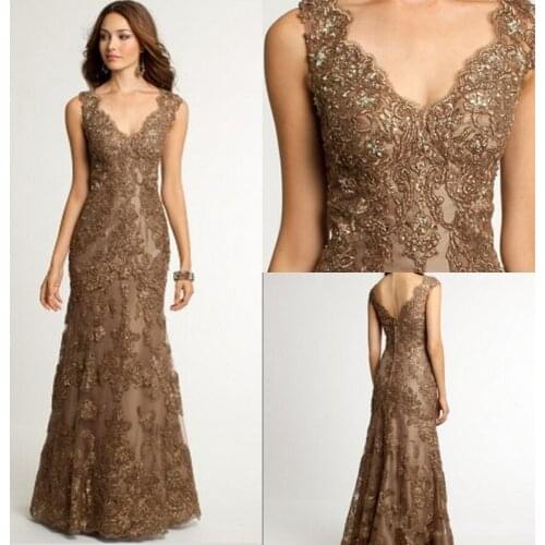 Plus Size Mother of the Bride Dress 2020 vestido de madrinha Vintage Lace Appliques Mother Dress Formal Wedding Guest Dress