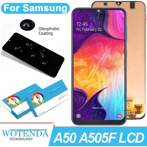 100% Original 6.4'' AMOLED Display for Samsung Galaxy A50 2019 SM-A505F/DS A505F A505FD A505A Full LCD Touch Screen Repair Parts