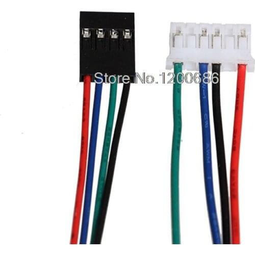 1M 6pin PH2.0 Extension 4pin 2.54 DuPont black connector wire harness for 3D Printer Stepper Motor Cable