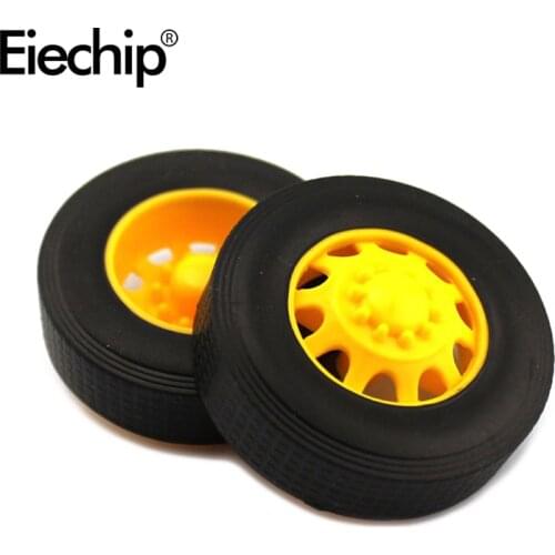 1pcs Tyre Rubber Wheel 3*42mm truck rubber wheels Plastic Hubs Wheel Rims DIY model wheels Components For toy cars