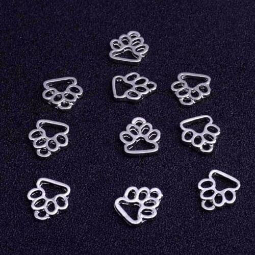 10PC Lovely Animal Pets Dogs Cat Paw Claw Charms Pendants Fashion Jewelry Making Handmade DIY Accessories Bracelet Necklace Gift
