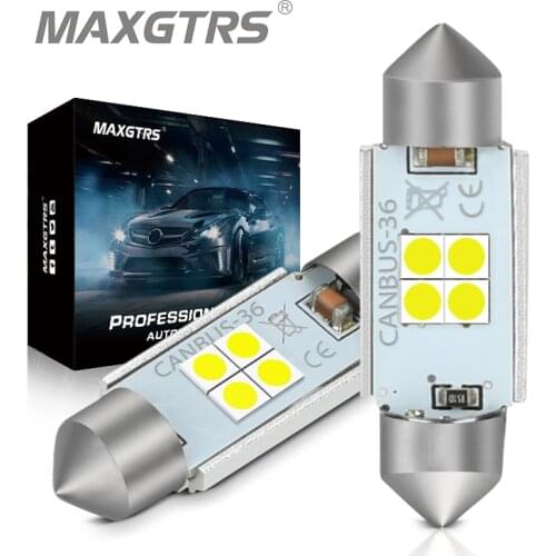 2x Car Festoon C5W 3030 LED Bulb 28mm 31mm 36mm 39mm 41mm 44mm CANBUS No Error Car LED Lamp Interior Dome Map Reading Lights