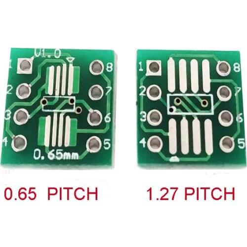 Free shipping 10pc Universal board PCB SMT SOP8 SSOP8 TSSOP8 to DIP 0.65/1.27mm adapter PCB board