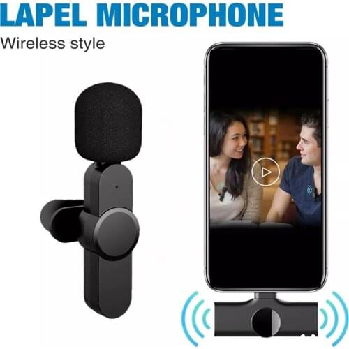 Wireless Lavalier Microphone Portable Mini Mic for iPhone Android Phone Youtubers Facebook Live Broadcast