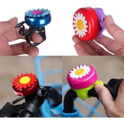 Kids Funny Bicycle Bell Horns Bike Daisy Flower Children Girls Cycling Ring Alarm for Handlebars Multi-color Outdoor Hot Sale