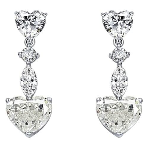 Designer Fashion 925 Sterling Silver Jewelry 3A Cubic Zirconia Party Earring