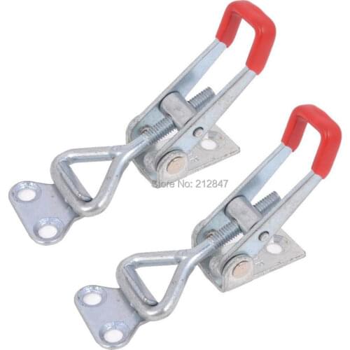 2 Pcs Lever Door Button Type Metal U Nonslip Handle Triangle Shaped Lever Latch 100Kg 220Lbs Holding Capacity Toggle Clamp 4001