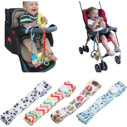 Cute Teether Toy Anti-chain Stroller Rope Fixed Car Pacifier Chain Anti-Drop Hanger Belt Baby Stroller Accessories Toys Holder