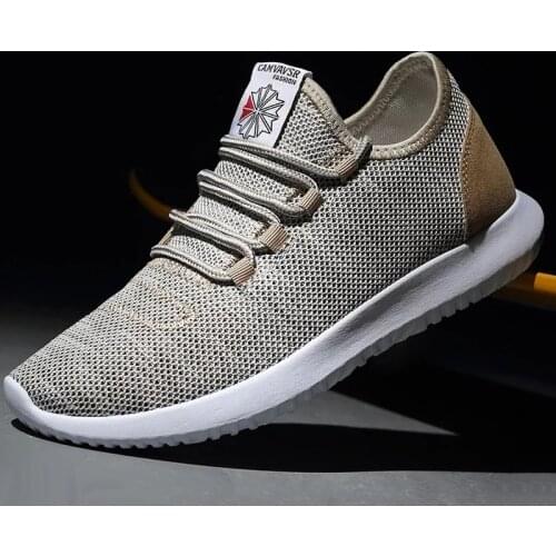 2021 mens casual shoes sneakers summer fly woven mesh light breathable lace-up comfortable sports fashion large size shoes