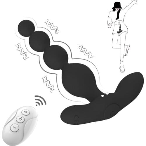 Soft Silicone Anal Plug Vibrator Butt Plug Anal Beads Prostate Massage Stimulator Female Masturbation Tool Sex Toys for Couple