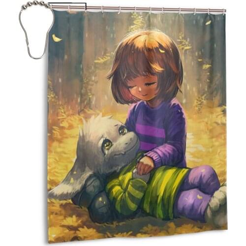 NEW Undertale Sans Curtains Bathroom Curtain Undertale Sans Frabic Waterproof Polyester Bathroom Curtain with Hooks