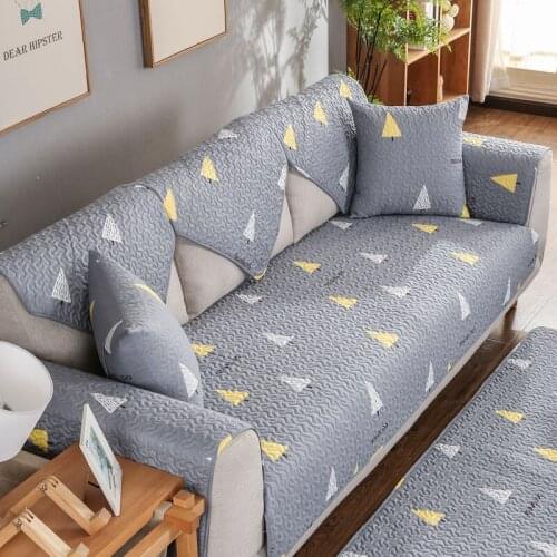 New 100% Cotton Sofa cushion four seasons universal Nordic cotton fabric back towel slippery cushion full cover for living room